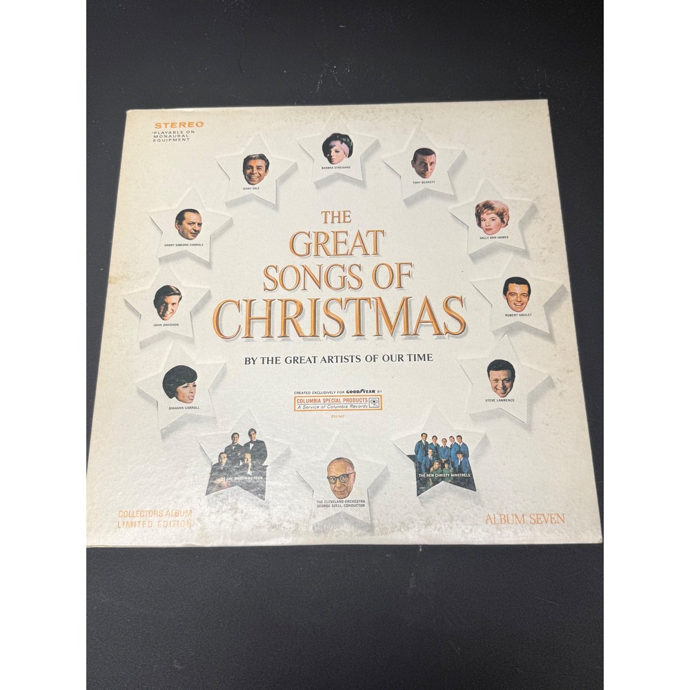 Great‎ Songs of Christmas Album Seven Vinyl LP Goodyear Limited Edition CSS 547